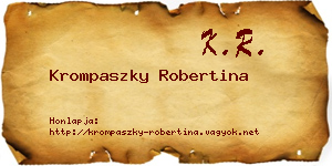 Krompaszky Robertina névjegykártya